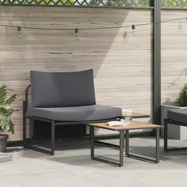 Modularne Meble Ogrodowe Antracytowe 70 x 117,5 x 68 cm