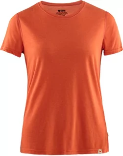 Koszulki i topy damskie - FJÄLLRÄVEN FJALLRAVEN Damski High Coast Lite T-Shirt W podkoszulek, jeszczała, czerwony, XXS F83507 - grafika 1