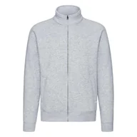 Bluzy męskie - Bluza męska Sweat Jacket Premium Fruit of the Loom - Heather Grey XXL - miniaturka - grafika 1