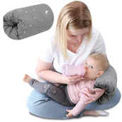 Poduszki do karmienia - Poduszka Do Karmienia Mała Mufka Do Karmienia - Niemowlęca Bawełniana Poduszeczka Pod Ramię Podczas Karmienia Piersią I Butelką Księżyc - miniaturka - grafika 1