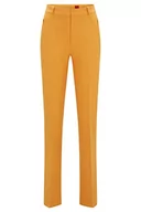 Spodnie damskie - HUGO Damskie spodnie Hinovi, pomarańczowy, 44 - miniaturka - grafika 1