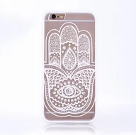 Etui i futerały do telefonów - Etui na telefon komórkowy Mandala do Samsung Galaxy S6 Design Etui ochronne Motyw Ręka Fatima Pokrowiec Bumper Biały - miniaturka - grafika 1