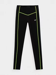 4F Legginsy sportowe w kolorze czarnym - Spodnie sportowe damskie - miniaturka - grafika 1