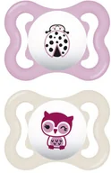 Smoczki uspokajające - Smoczki dla dzieci Mam Baby Dummy Perfect Star 0-2 Pink 2 szt - miniaturka - grafika 1