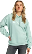 Bluzy damskie - bluza damska ROXY SURF STOKED HOOD BRUSHED Blue Surf - BHB0 - miniaturka - grafika 1