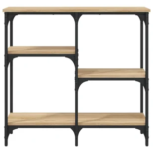 Stolik konsolowy, dąb sonoma, 80x29x75 cm Lumarko! - Konsole i sekretarzyki - miniaturka - grafika 5
