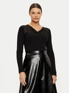 Morgan Sweter 242-MGANZA Czarny Slim Fit - Swetry damskie - miniaturka - grafika 1