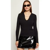 Swetry damskie - Patrizia Pepe Sweter | Slim Fit | z dodatkiem wełny - miniaturka - grafika 1