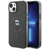 Etui i futerały do telefonów - Karl Lagerfeld KLHMP15MHFCKNOK iPhone 15 Plus 6.7" czarny/black hardcase IML Ikonik MagSafe - miniaturka - grafika 1