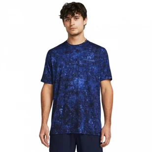 Męska koszulka treningowa Under Armour UA Rush Energy Print SS - niebieska - UNDER ARMOUR - Koszulki sportowe męskie - miniaturka - grafika 1