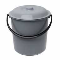 Inne artykuły do sprzątania - Wiadro West 10 l z pokrywą jasny popiel Pucuś - miniaturka - grafika 1
