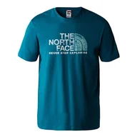 Koszulki sportowe męskie - Koszulka The North Face Rust 2 0A4M68P6C1 - niebieska - miniaturka - grafika 1