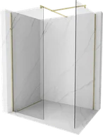Ścianki i drzwi prysznicowe - Mexen Kioto ścianka prysznicowa Walk-in 150 x 70 cm, transparent, złota - 800-150-202-50-00-070 - miniaturka - grafika 1