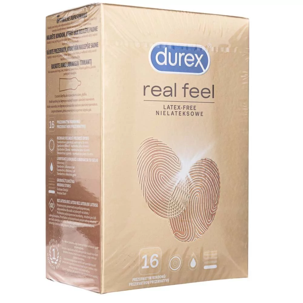 Durex Prezerwatywy Real Feel 16 sztuk bez lateksu