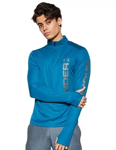 Under Armour Speed Stride Split 1/4 zamek błyskawiczny rozgrzewka góra, morski wibrator/szary/odblaskowy (417), XL - Koszulki męskie - miniaturka - grafika 1