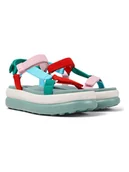 Sandały damskie - Camper Sandały "Pelotas Flota" w kolorze turkusowym na obcasie - miniaturka - grafika 1