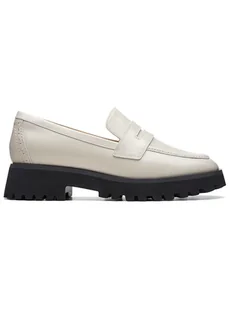 Clarks Skórzane mokasyny "Stayso Edge" w kolorze kremowym - Mokasyny damskie - miniaturka - grafika 1