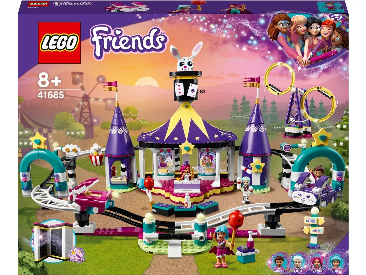 LEGO Friends Magiczne wesołe miasteczko z kolejką górską 41685