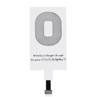 Choetech adapter do bezprzewodowego ładowania Qi Lightning wkładka indukcyjna biały (WP-IP) - Złącza, przejściówki, adaptery - miniaturka - grafika 1