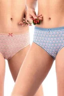 Majtki damskie - Figi damskie bawełniane (2pack) klasyczny fason midi bikini LPC 736 Key - miniaturka - grafika 1