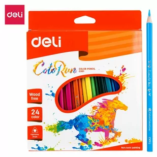 Kredki ołówkowe Deli C00120 zestaw 24 kolorów - Przybory szkolne - miniaturka - grafika 1