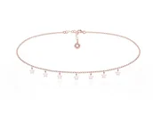 Naszyjniki - Naszyjnik Choker łańczuszek z gwiazdkami - Rose Gold - miniaturka - grafika 1