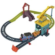 Pociągi dla dzieci - Fisher Price Kolejka Tomek i Przyjaciele Dźwig Karolcia i Sandy HDY58 Raty HDY58 - miniaturka - grafika 1