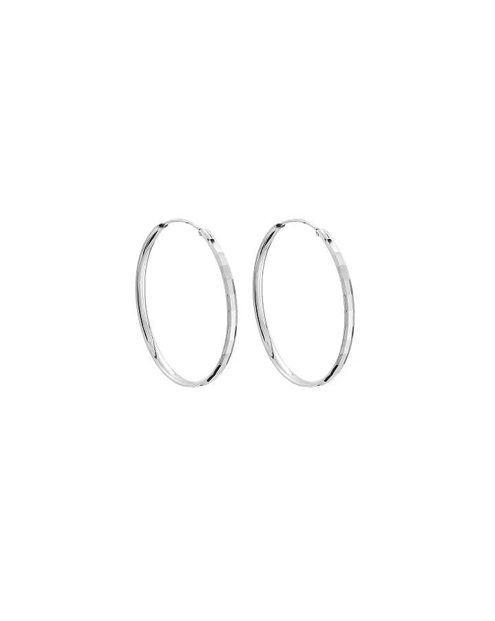 Srebrne kolczyki okrągłe diamentowane koła 3 cm