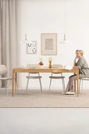 Stoły - HYGG - Stół rozkładany do jadalni z litego drewna dębowego - miniaturka - grafika 1