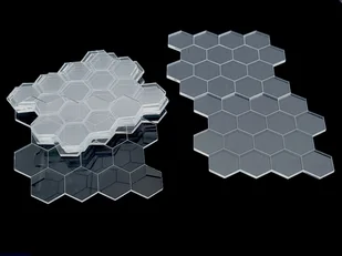 Crafters: Akrylowa plansza modularna - Sześciokąty bez połączeń - gra - Akcesoria do gier planszowych - miniaturka - grafika 1