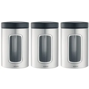 Brabantia Zestaw 3 pojemników 1,4 L 335341 - Pojemniki kuchenne - miniaturka - grafika 1