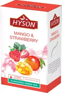 Hyson Herbata Zielona Mango i Truskawka 20 torebek - Herbata - miniaturka - grafika 1
