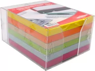 Etykiety samoprzylepne i bloki etykiet - Notes kostka papierowa kolorowa w kubku 85x85x50mm - miniaturka - grafika 1
