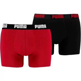 Bokserki męskie Puma Basic Boxer 2P czerwone czarne 521015001 786 - Bielizna sportowa damska - miniaturka - grafika 1