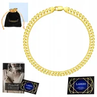 Bransolety męskie - Bransoletka Złota Męska Rombo Podwójna Pancerka Pełna Mocna Gruba Kuta 3 mm - miniaturka - grafika 1