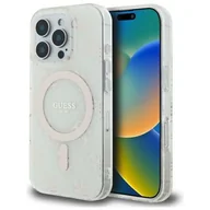 Etui i futerały do telefonów - Guess GUHMP16LH4DTEH iPhone 16 Pro 6.3" biały/white hardcase IML 4G Background MagSafe - miniaturka - grafika 1