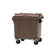 Kosze na śmieci - Pojemnik brązowy na odpady biodegradowalne - 1100 l - miniaturka - grafika 1