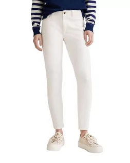 Spodnie damskie - Desigual Jeansy damskie Denim_Basic Core, biały, 36 PL - grafika 1