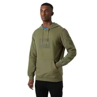 Bluzy męskie - Helly Hansen Męska bluza z kapturem HH Box - zielona, 2XL - miniaturka - grafika 1