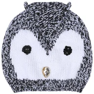 Czapki damskie - Czarno-biała czapka sowa - miniaturka - grafika 1