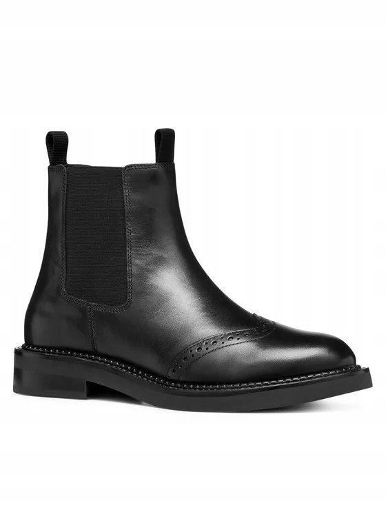 GEOX DAMSKIE BUTY CZARNE SZTYBLETY ZA KOSTKĘ 36 6IA