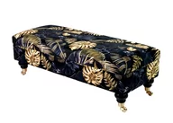 Ławki do przedpokoju - Kufer tapicerowany skrzynia QM-7 105 cm EMRAWOOD Monstera 02 Wonder Velvet - miniaturka - grafika 1