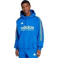 Bluzy męskie - Bluza męska adidas House of Tiro Nations Pack niebieska IY4532 L - miniaturka - grafika 1