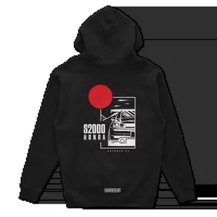 Bluza z kapturem Honda S2000 czarna-M - Odzież do sportów motorowych - miniaturka - grafika 1