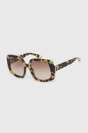 Okulary przeciwsłoneczne - Furla okulary przeciwsłoneczne damskie kolor brązowy SFU709_540801 - miniaturka - grafika 1