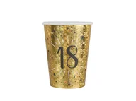 Urodziny dla dorosłych - Santex Kubeczki na osiemnaste urodziny 18 Sparkling - 250 ml - 10 szt. S6788-18 - miniaturka - grafika 1