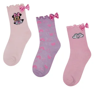 Skarpety Mickey&Friends ACCCS-SS25-327DSTC(3-PACK) Różowy - Skarpetki dla dzieci - miniaturka - grafika 1