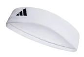 Ściągacze i opaski sportowe - Opaska na głowę ADIDAS do biegania TENNIS Biała - miniaturka - grafika 1
