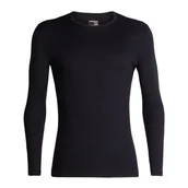 Koszulki męskie - Koszulka Icebreaker Merino 200 Oasis Long Sleeve Crewe 104365001BLK - czarna - miniaturka - grafika 1