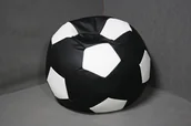Pufy i podnóżki - Pufa Piłka Czarna W Białe Łaty 70 Cm B 1332 - miniaturka - grafika 1
